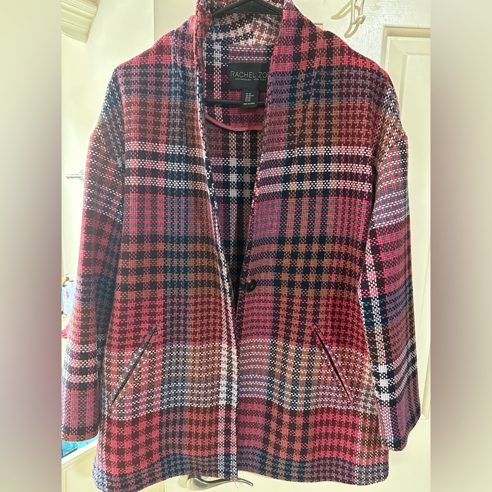 Rachel Zoe Plaid XS tweed jacket